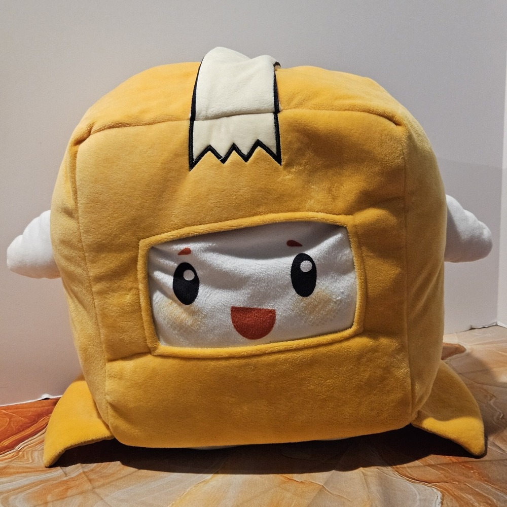 LankyBox Boxy Plush 12" Stuffed Animal YouTube Character Yellow Cube